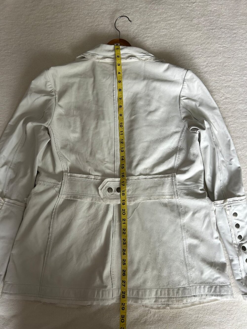 Jakett New York 100% Genuine Meryl White Leather Jacket (Size Small) - Picture 5 of 9